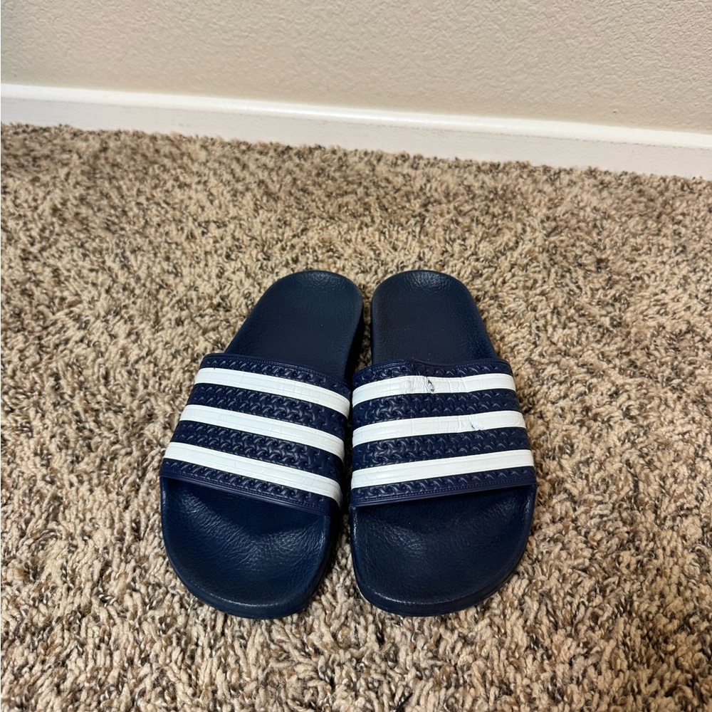 Adidas Kids- Women’s Navy Blue Slide Sandals